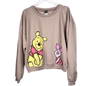 Cozy Disney Winnie the Pooh Piglet Sweatshirt Womens XXXL Mauve Pink